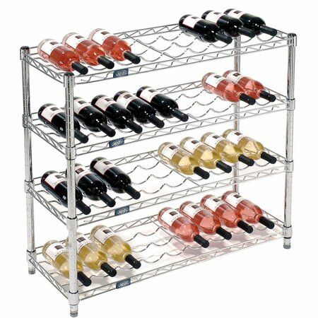 NEXEL Wine Bottle Rack, 36 Bottle 36inW x 14inD x 34inH, Chrome 797143